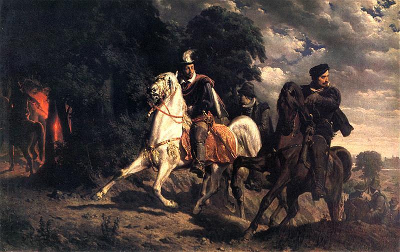 Artur Grottger The Escape of Henry of Valois from Poland. Spain oil painting art